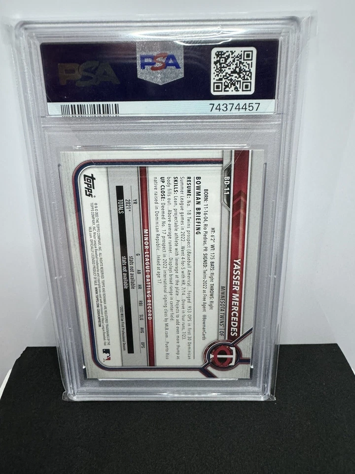 MAKE OFFER 2022 Bowman DRAFT PSA 9 /25 ORANGE BD-11 PROSPECT - Image 2 of 2