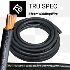 By the ft  1/0 AWG Tru Spec TeamWeldingWire Copper Welding Battery cable Wire bl