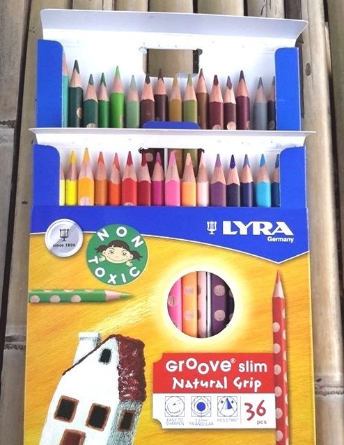 12 X Lyra Groove Assorted Colour Colouring Pencils W Sharpener Slim Natural Grip For Sale Online Ebay