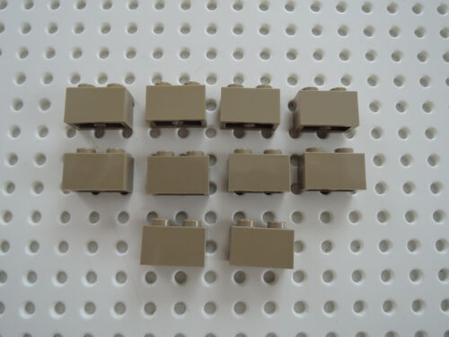LEGO 10 x pierre bloc de construction Basic 3004 beige foncé dark tan 1x2 picots - Photo 1/1