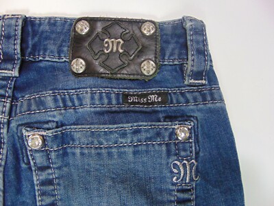 Jeans Miss Me Taille 24 - Coupe Straight Ourlée, Très Bon état Occasion