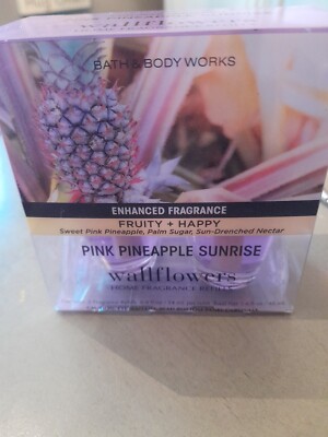 2 Bath & Body Works Wallflowers  Fragrance Refill Bulbs Pink Pineapple Sunrise