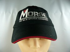 Morse Company Black Red Silver Ball Cap Embroidered Made in USA Adjustable w tag