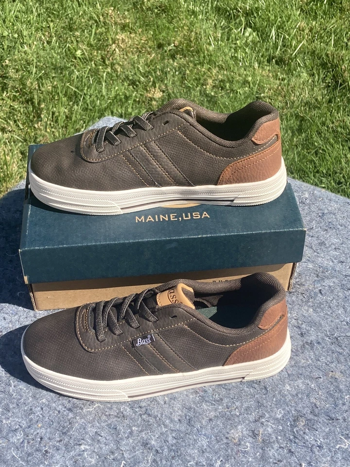 ¡NUEVO! G.H. BASS & CO. Zapatos Miles para niños con cordones elásticos elásticos marrón/bronceado talla 3M Foto 3 de 4