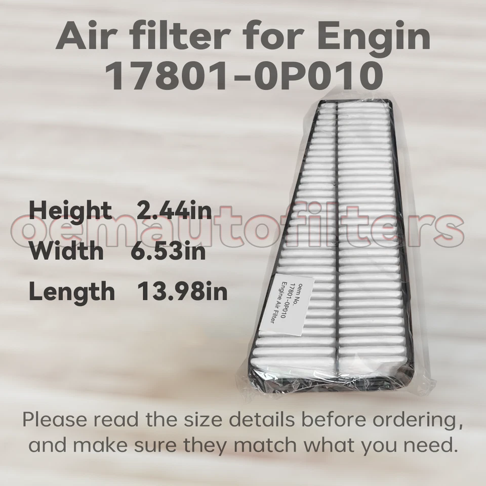 OEM Engine Air Filter For Toyota Tundra 4runner Tacoma #1780131090/0P010 CA9683 Foto 4 de 4