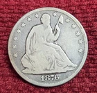 1876-P Seated Liberty Half Dollar 90% Silver Very Good