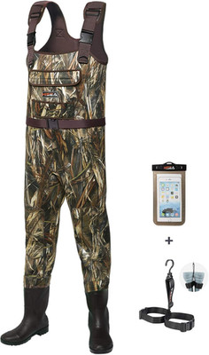 Chest Waders for Men with 200G Boots, Neoprene Waterproof Duck Hunting Wader, In
