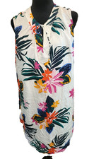 Old Navy Sleeveless Rayon Tropical Print A Line Dress XL Vacation Beach Resort