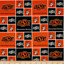 NCAA Oklahoma State Cowboys Broadcloth, Fabric by the Yard