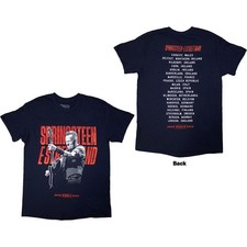 T-shirt Bruce Springsteen - Tour '24 foto chitarra (stampa posteriore) blu navy