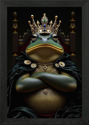 Majestätischer Froschkönig gerahmtes Wandbild Poster Leinwanddruck Bild