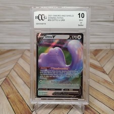 2021 Pokemon SWSH Shining Fates #50 Ditto V Ultra Rare BCCG 10