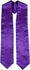 Unisex Adult Plain Graduation Stole 60'' Long Purple
