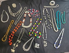 Lot of Assorted Vintage Costume Jewelry from the 70’s and the 80’s.