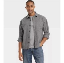 Men's Goodfellow Co Houndstooth Button Down Shirt Jacket XL New