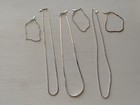 6 pc 925 (Sterling) SP (Silver Plate) 3-Necklaces/ 3-Bracelets