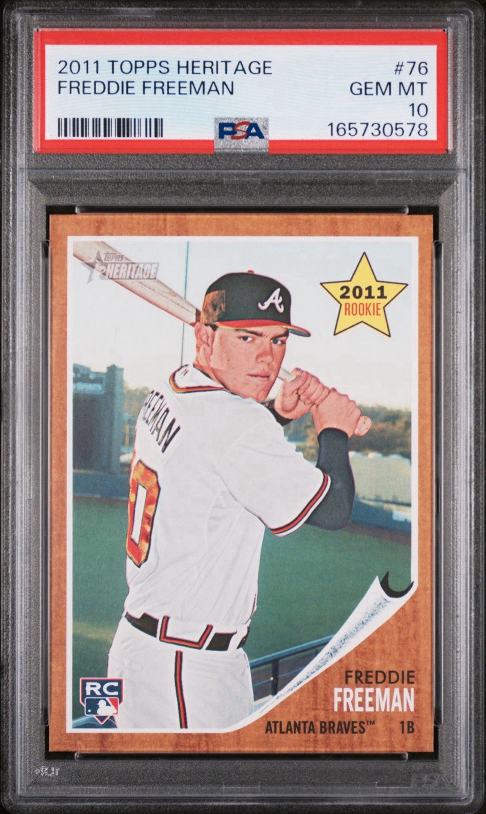 2011 Topps Heritage Freddie Freeman Rookie #76 PSA 10