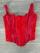 Victoria s Secret VS Archives NWT Y2K Red Jacquard Corset Top - M-DD