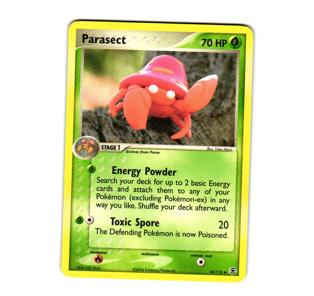 Pokemon Parasect 43/112 FireRed & LeafGreen Uncommon NM (Yuka Morri)
