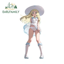 EARLFAMILY Lilie Anime Car Sticker Bumper Artistic Helmet Rearview Mirror Decal