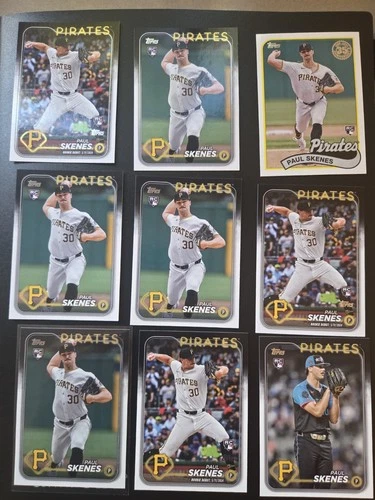 2024 Paul Skenes Rookie lot, various topps update and series 2 cards