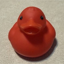 Red Rubber Duck Bath Toy and Collectible - Jeep Decor