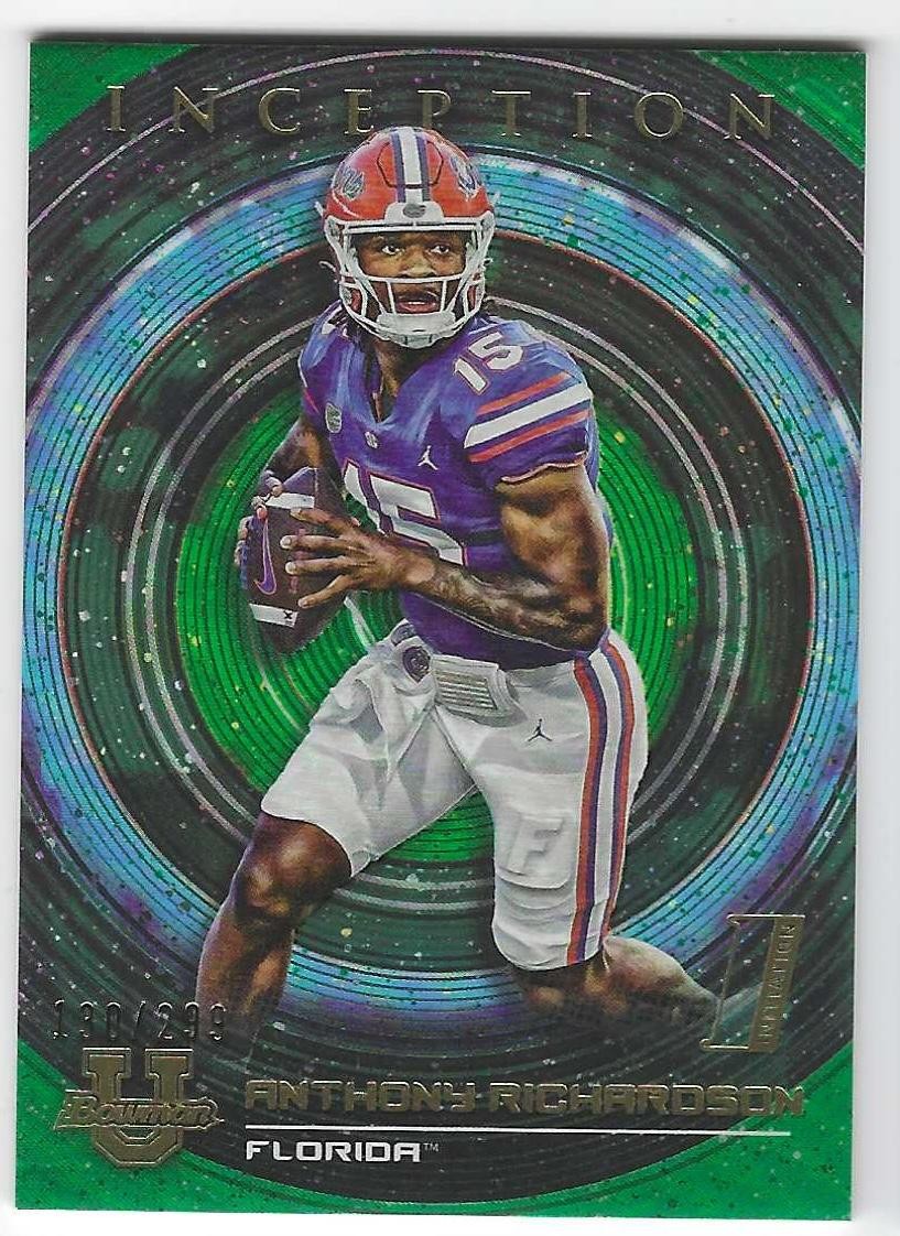 2022-23 Bowman University Inception #74 Anthony Richardson Green Foil #/299 S2H
