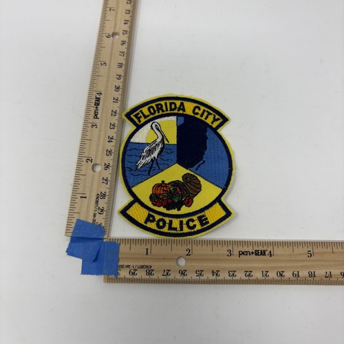 Florida City Police Department Patch Florida Law Enforcement Collectible Vintage