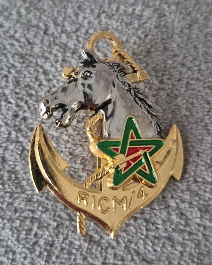insigne RICM régiment D'infanterie chars de Marine 4 escadron JY Segalen - Photo 2/4