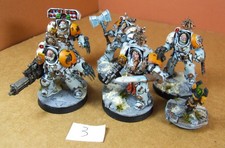 Warhammer 40k Space Wolves Terminators x5 - plastic -  painted- Lot 3 (BA2)