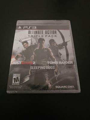 Ultimate Action Triple Pack PS3 Just Cause 2, Sleeping Dogs, Tomb Raider SEALED