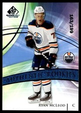2020-21 SP Game Used Blue Ryan McLeod Rookie 163/199 Edmonton Oilers #159