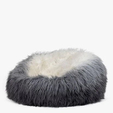 Icon Soho Ombre Mongolian Faux Fur Bean Bag RRP £119.99, XL, rare ombre