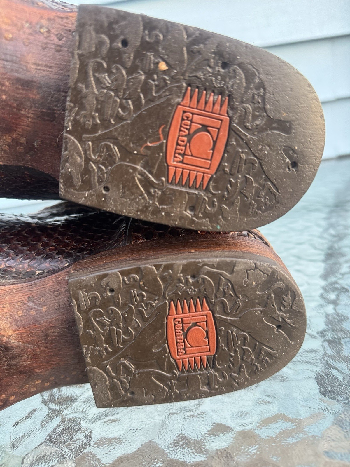 CUADRA PYTHON Brown Snakeskin Leather Western Cow… - image 19