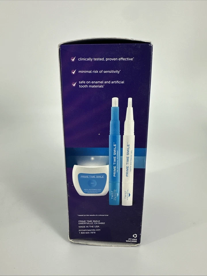 Kit de clareamento dental Prime Time Smile no mesmo dia alimentado por luz lacrado - Imagem 2 de 4