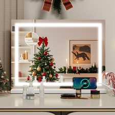 Hollywood Large Makeup Mirror 58*46cm Vanity Mirror Dimmable LED 3 Color Light