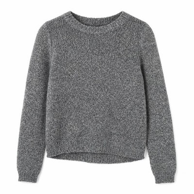 Divided by H&M Damen Pullover Pulli Größe XS Grau Rundhals Langarm