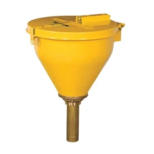 JUSTRITE 08227 SelfClosingFunnel,Yellow,GalvStl,NPS/NPT 3UAJ6