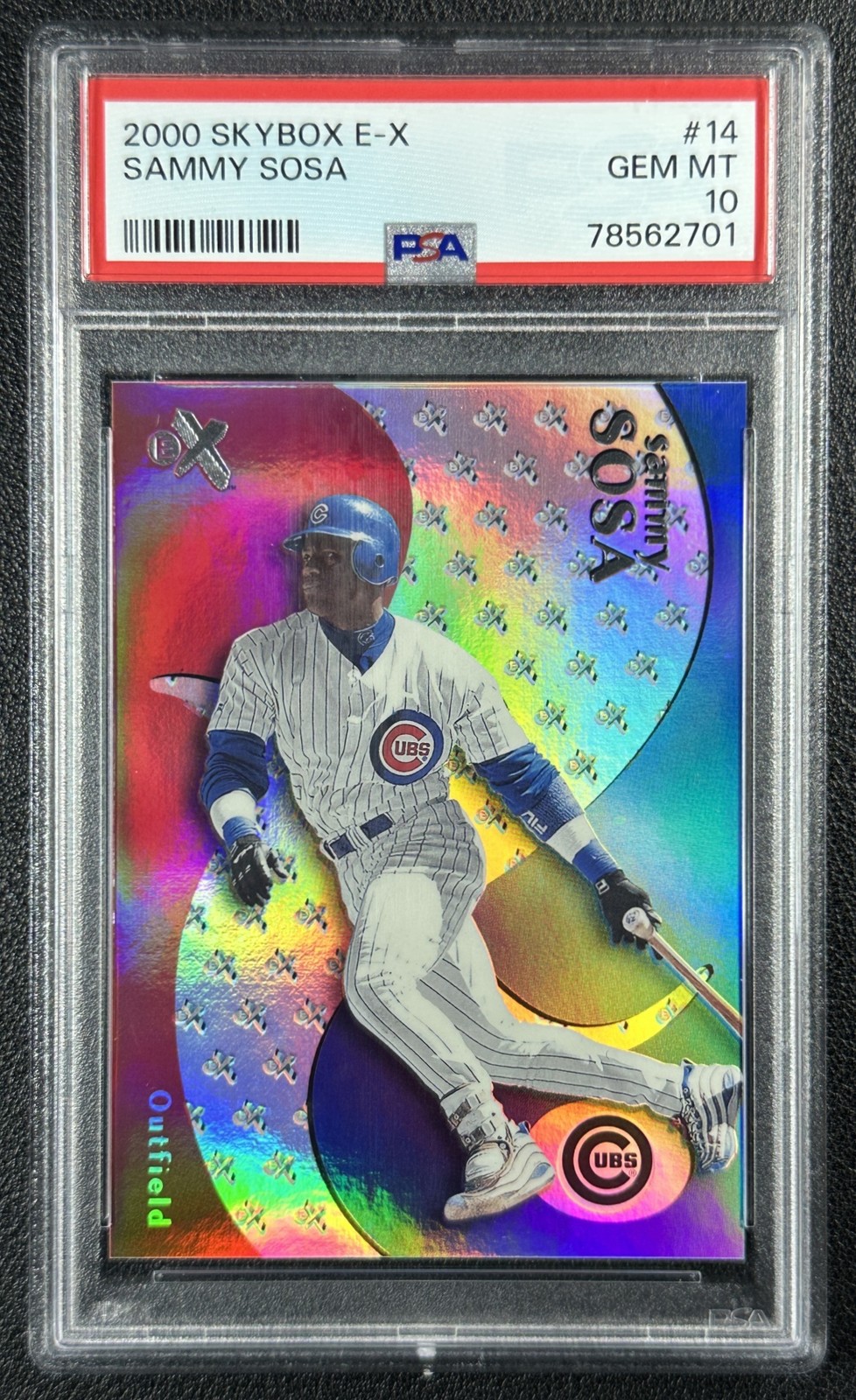 POP 9 SAMMY SOSA PSA 10 2000 FLEER E-X #14 CUBS 2701