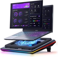 V12 Ultra Laptop Cooling Pad with Intelligent Software Control, RGB Gaming Lapto