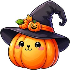 30 Custom Cute Halloween Pumpkin Witch Personalized Address Labels