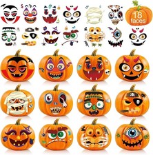 36 Pack Halloween Pumpkin Decorating Craft Stickers Mini Make 36 Small Pumpkin