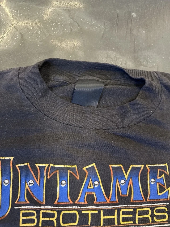 Camisa emblema 3D Easyriders vintage para hombre mediana 1980 Untamed Brothers Foto 3 de 4