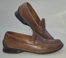 VNTG GH Bass Camyron Cameron Brown Leather Penny Loafers Women's Size 9M Brazil