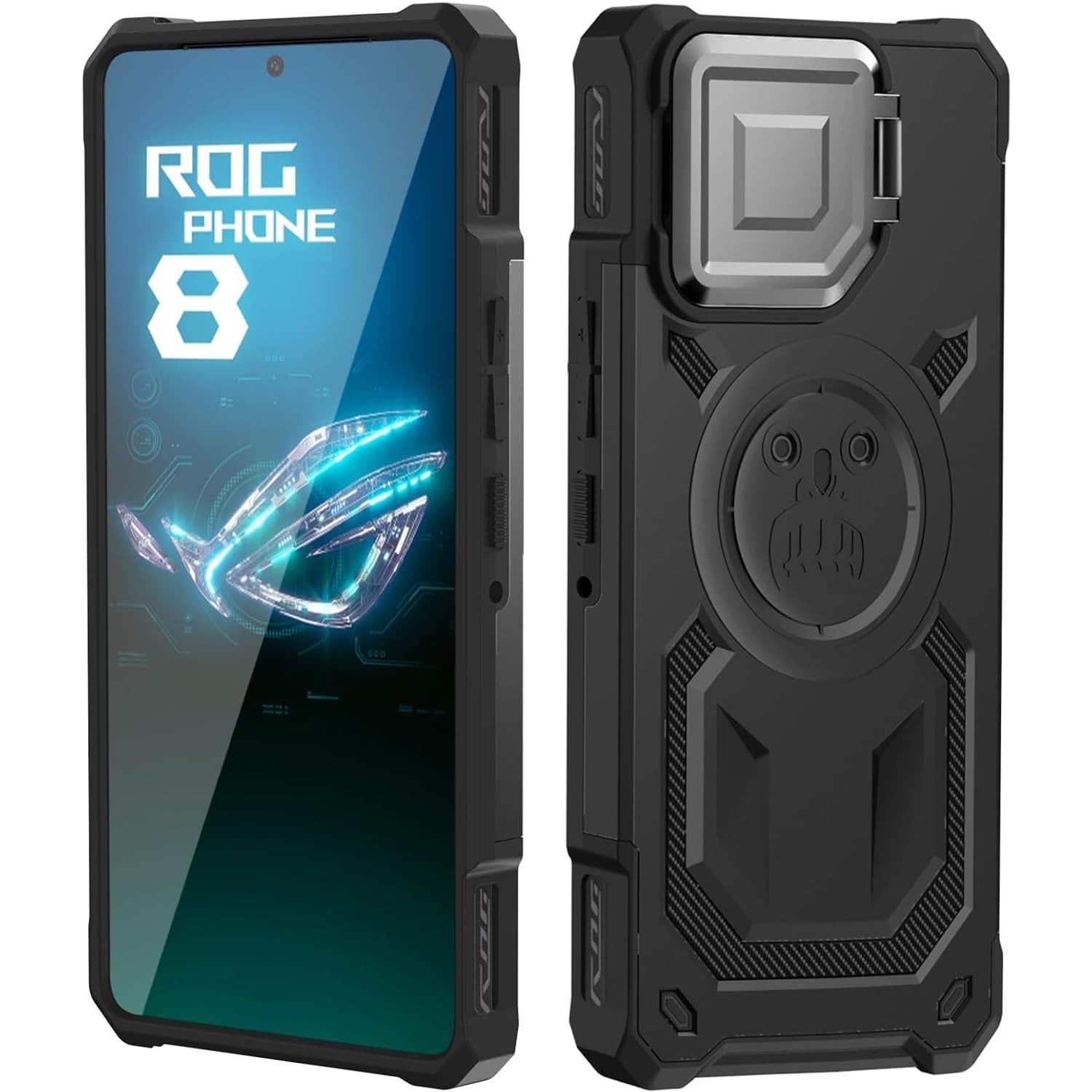 Coque ROG Phone 8 Cover rigide silicone protection intégrale avec béquille