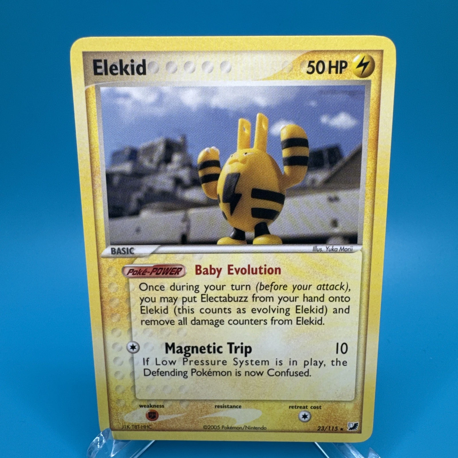 Elekid - 23/115 - Rare Yuka Morii - EX Unseen Forces - Pokemon Card NM Near Mint