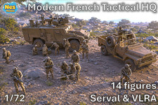 1/72 Modern French tactical HQ :  14 figures, Serval, VLRA