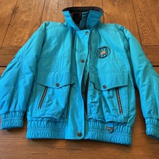 TYROLIA by HEAD 90  s Vintage Ski Jacket Women's Size 4 Small Aqua  Black Coat
