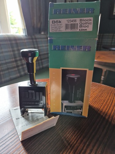 REINER B6 NUMMERIERAUTOMAT 5,5mm SELBSTFÄRBENDER ZAHLENSTEMPEL