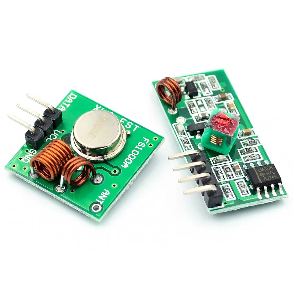 433Mhz Wireless RF Transmitter Module + Receiver Alarm Arduino DIY - Image 2 of 4